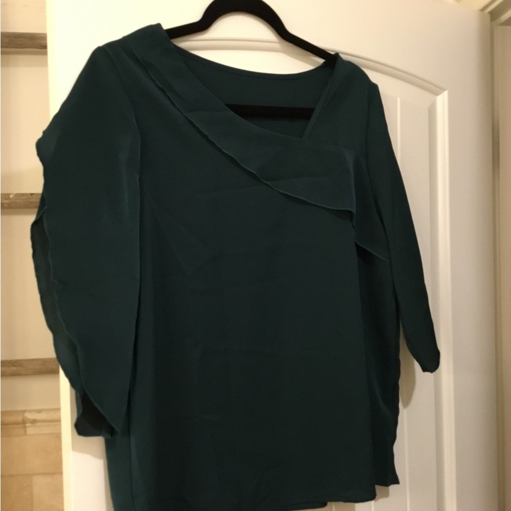 Dark Emerald Green Top NWOT